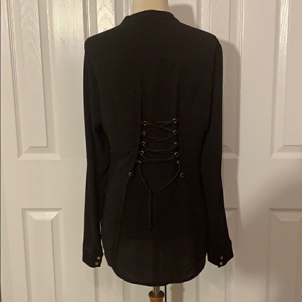Bebe black blouse SP - Picture 4 of 6